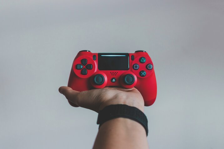 red gaming controller