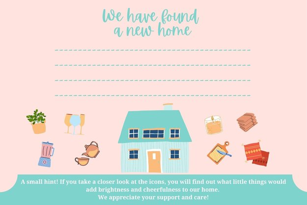 Lovely housewarming invitation card