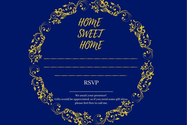 Stylish-housewarming invitation card