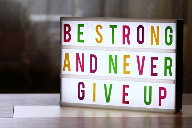 lightbox with positive words
