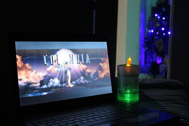 movie on a laptop