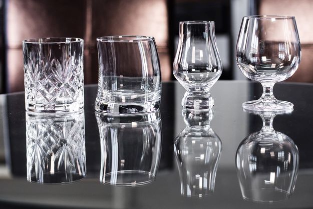 Assorted glasses on the table