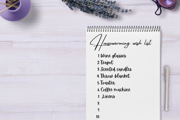 Housewarming wish list