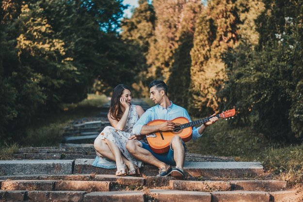 couple and guitar