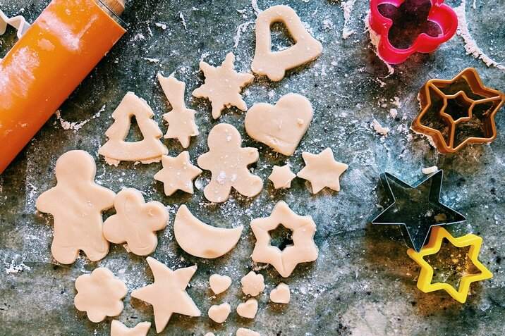 assorted cookies cutters