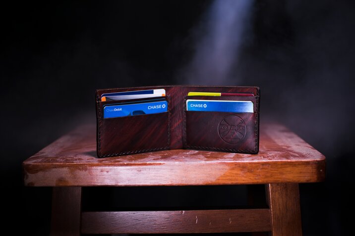 Leather credit card holder