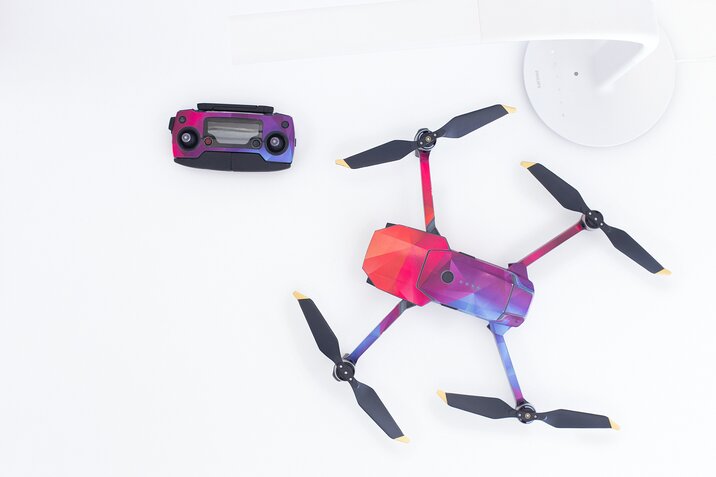 pink and purple drone