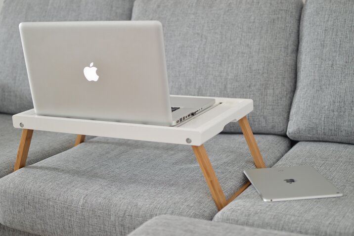 Laptop table on the sofa