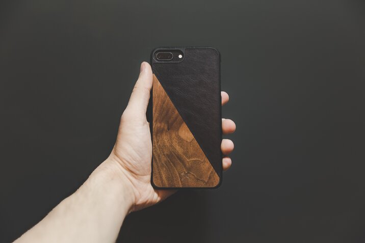 wooden-leather phone case